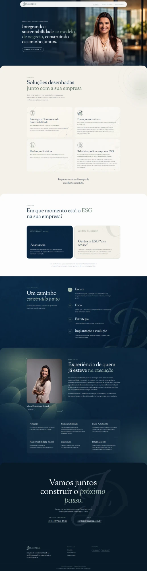 Print do site Juliana Diniz Sustentabilidade